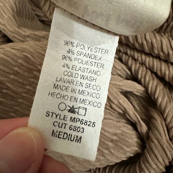 THREE BIRD NEST Wide Leg Pants Camel Brown Knit High Rise Lagenlook - Picture 8 of 11